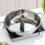 Hot Pot съд / китайски уок с разделения – неръждаема стомана (нов), снимка 3