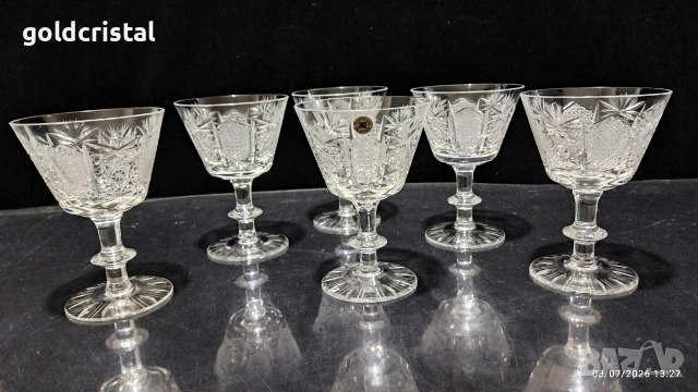 кристални чаши за ракия , снимка 5 - Антикварни и старинни предмети - 24964648