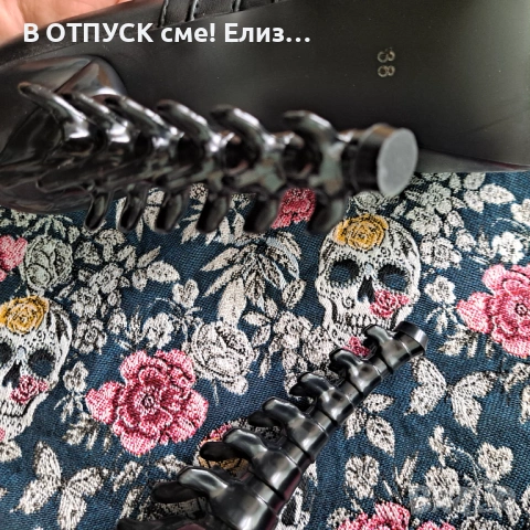 "Gothic Pumps" High Heel black by Ocultica Spine Гигър, готик+подарък!к обувки на висок ток, снимка 5 - Дамски обувки на ток - 54615315