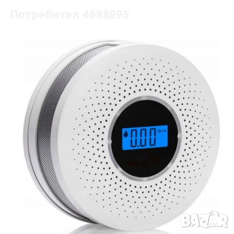 Детектор за дим и CO – LCD дисплей, силна аларма, високочувствителни сензори, снимка 2 - Друга електроника - 54023622