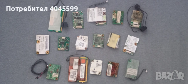 Лот от ретро компоненти за лаптопи (Wi-Fi, Bluetooth, Модеми) – IBM, Dell, HP