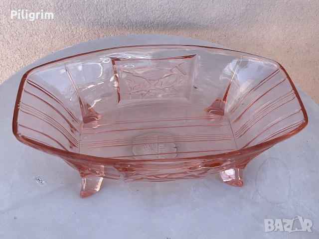 Ваза - жадиниера «Ankerglas Bernsdorf» (модел № 1506), 1937 г., снимка 7 - Антикварни и старинни предмети - 55278457