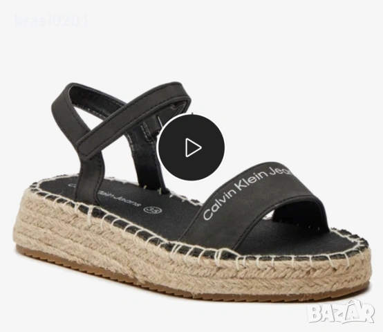 Calvin Klein Jeans Еспадрили Rope, оригинални сандали - 37, 38, 39, снимка 5 - Сандали - 54618424