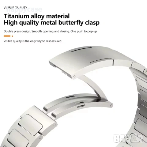 TITAN 2 Титаниева верижка каишка за Huawei Watch/Samsung/Garmin/Apple/Xiaomi/Amazfit, снимка 8 - Каишки за часовници - 54487622
