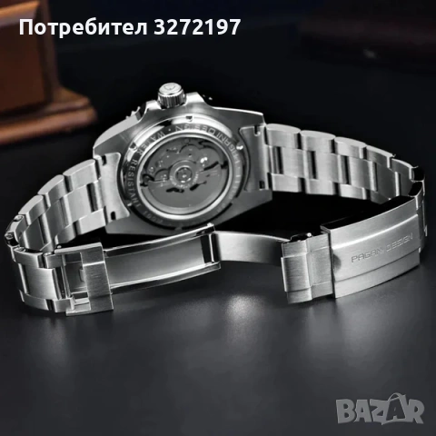 PAGANI DESIGN автоматичен часовник с Японски механизъм SEIKO NH34 GMT,стъкло сапфир,водоустойчив, снимка 18 - Мъжки - 45696273