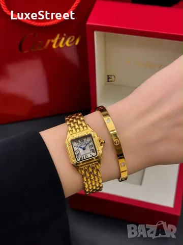 Cartier 🤍 Дамски Часовник + Гривна , снимка 4 - Дамски - 55336469