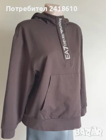 Emporio Armani EA7 Half Zip Hoodie Womens Size M  ОРИГИНАЛ! Дамски Суичър!, снимка 14 - Спортни екипи - 55315953