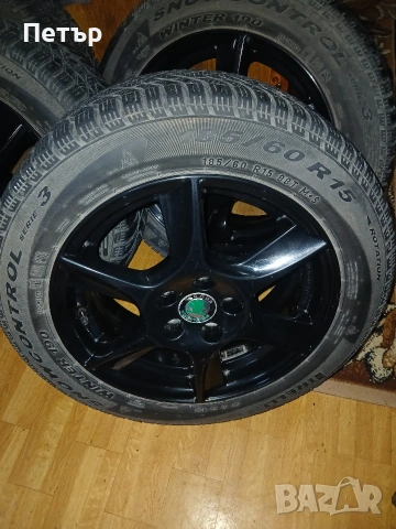 5×100 57.1ц.о. с гуми 185 60 15 шкода , снимка 11 - Гуми и джанти - 54045645