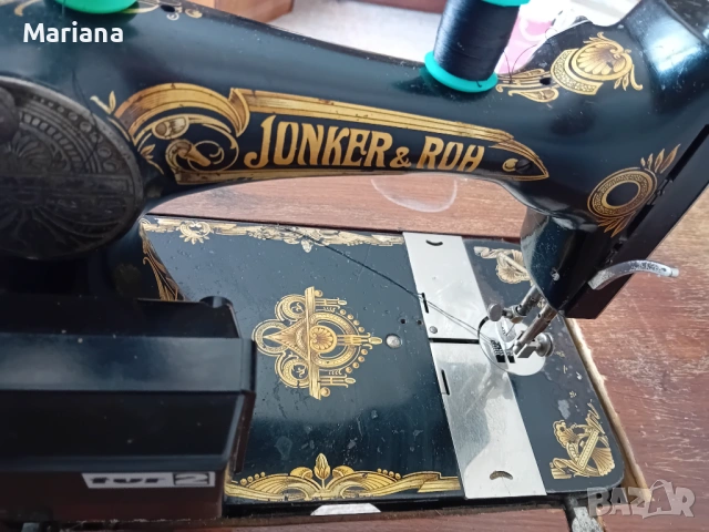 Шевна машина Junker Ruh с крака Singer, снимка 4 - Шевни машини - 54456670