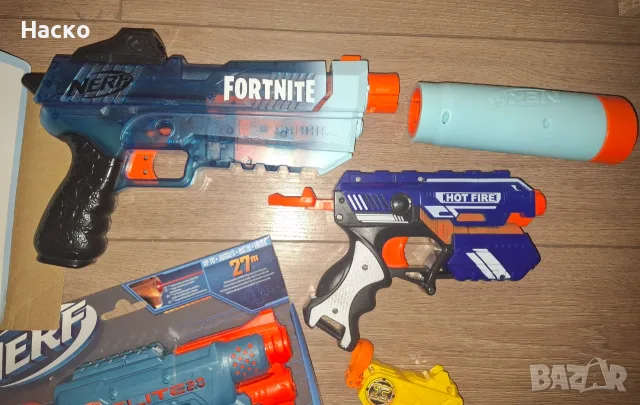 NERF Бластер детско оръжие/играчка/ 3бр.+стрелички, снимка 3 - Други - 55424654