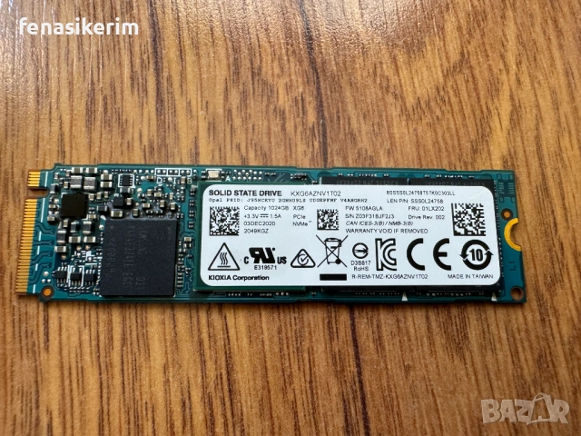 1000GB 1TB SSD NVMe Kioxia 2280 Gen 3 x4 PCIe