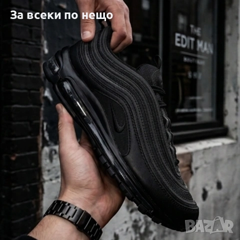Nike Air Max 97 Triple Black Edition Мъжки Маратонки С Кутия👟Мъжки Спортни Обувки Код S452, снимка 2 - Маратонки - 54842407