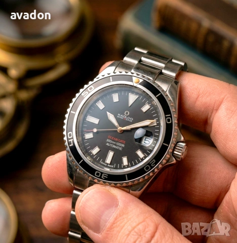 KADLOO Basel Swiss OCEN DATE automatic eta sapphire wr 300m, снимка 13 - Мъжки - 54916820