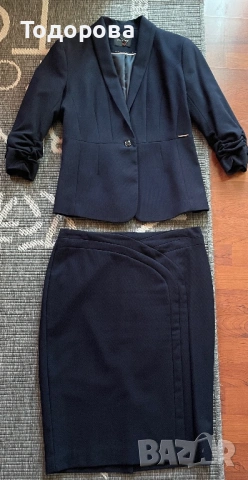 Тъмносин костюм сако и пола Orsay