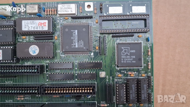 INTEL 286 AMD 1982 година старинна платка RAM дъно, снимка 2 - Други - 54509747