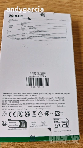 UGREEN 5-in-1 USB-C Hub 100W PD 4K@30Hz HDMI Resolution Up to 5 Gbps via 3 USB-A Ultra Slim адаптер, снимка 4 - USB Flash памети - 54079433