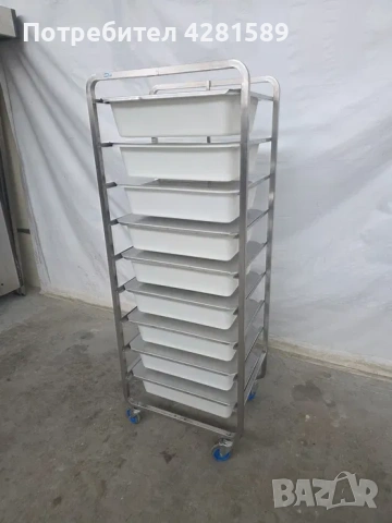 Немска спомагателна работна количка с легени за продукти, снимка 3 - Други машини и части - 53972149