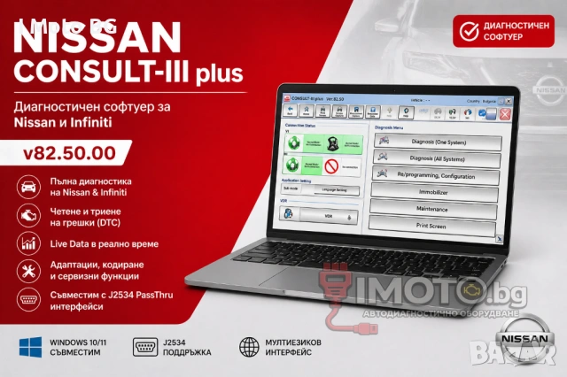 Nissan CONSULT III Plus v82.50.00 – Официален диагностичен софтуер за Nissan и Infiniti