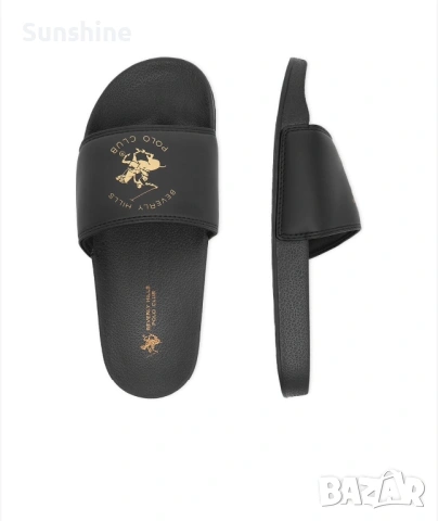 черни дамски чехли beverly hills polo club