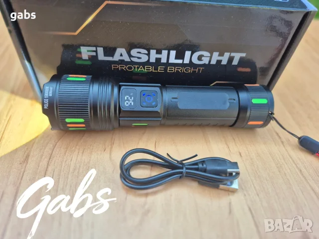 Компактен LED фенер FLASH-L с огромна светимост и мощна батерия с удължен заряд, снимка 3 - Екипировка - 55388756