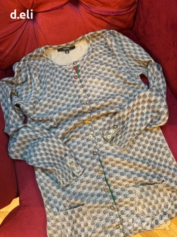 GUCCI Original Size S 100% Кашмир Прекрасна жилетка, снимка 4 - Жилетки - 54962046