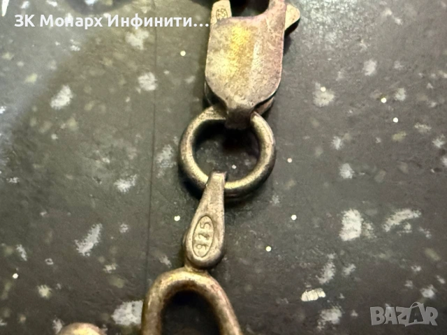 Сребърна гривна, снимка 3 - Гривни - 54731146