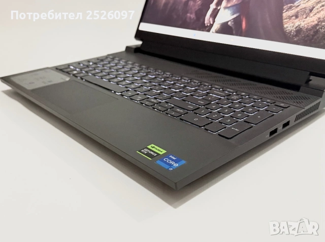 DELL G15/165Hz/i7-13650HX 24MB/RTX 4050/16GB DDR5/512GB NVMe, снимка 4 - Лаптопи за игри - 54667256