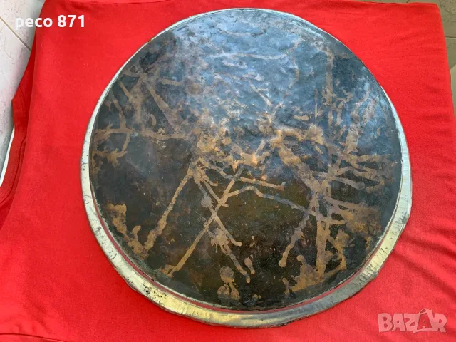 Стара медна тава 1926 г., снимка 5 - Антикварни и старинни предмети - 55630875