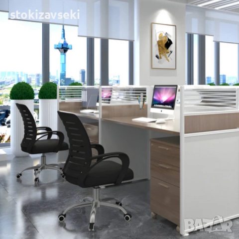 Въртящ се офис стол - регулируема височина и ергономични подлакътници, снимка 8 - Столове - 54083242