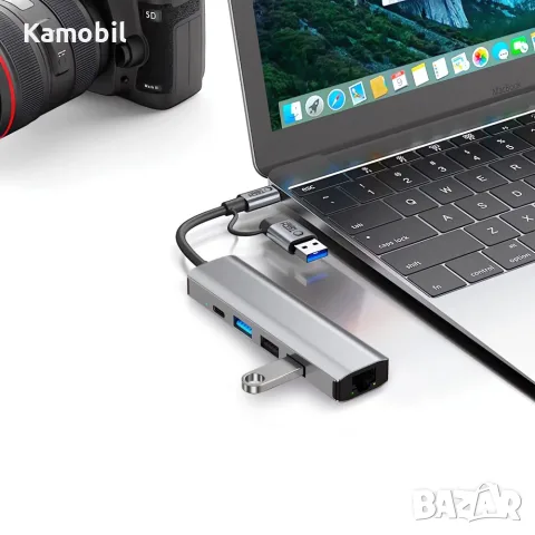 Адаптер Tech-Protect HB03 HUB 5in1, снимка 3 - Кабели и адаптери - 55525928