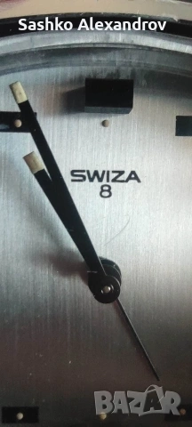 Заявен ! Ретро швейцарски будилник Swiza 8 – 8-дневен механизъм (60-70 те години) , снимка 4 - Други ценни предмети - 54171204