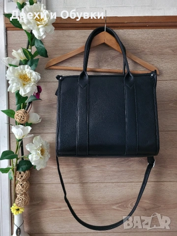 Черна чанта с дълга дръжка , снимка 5 - Чанти - 54095668