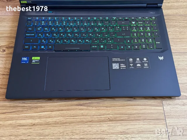 240Hz Acer Predator Ai 18`Core Ultra 9-275HX/Nvidia RTX 5070/32GB DDR5/1TB NVMe/Гаранция 14 Месеца, снимка 5 - Лаптопи за игри - 55631244