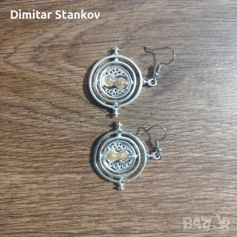 Обеци Хари Потър Time Turner Хармаяни Harry Potter, снимка 3 - Обеци - 55158072