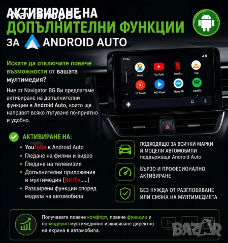 Активиране на допълнителни функции за Android Auto 📺🎬 