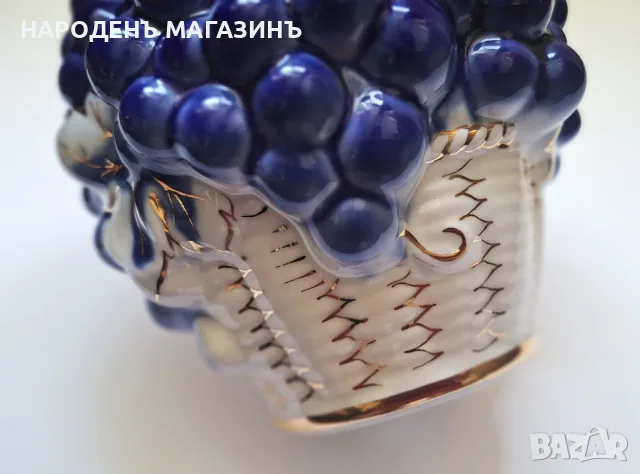 ЛФЗ - СССР - Перфектна гарафа за вино сервиз кана кобалт злато  , снимка 17 - Други ценни предмети - 55645126
