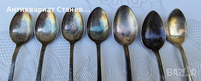 Посребрени кафени лъжички, снимка 2 - Прибори за хранене, готвене и сервиране - 54907517