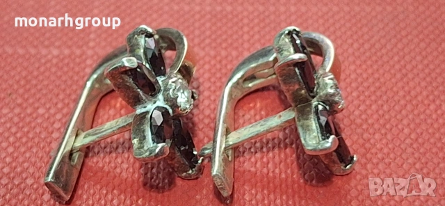 Сребърни обеци, снимка 5 - Обеци - 54063045