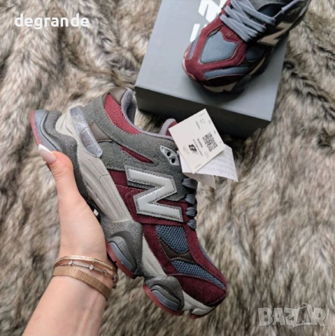 👟Маратонки NewBalance 9060 Цвят Сиво и Бордо , снимка 2 - Маратонки - 54755219