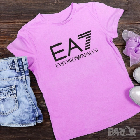 EA7 Armani/ Армани Мъжки, дамки, детски тениски, къс ръкав, памучна фланелка, розово, черно, зелено, снимка 4 - Тениски - 54098755