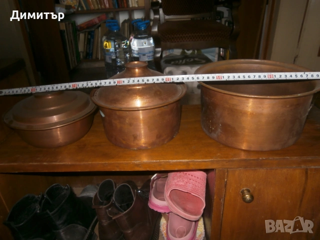 3 тенджери чиста мед, снимка 2 - Антикварни и старинни предмети - 54324739