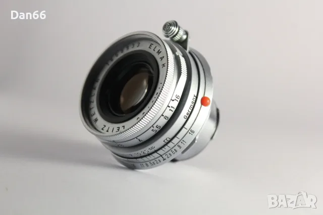 Leica ELMAR-M 50mm f/2.8 Silver Leica M Mount Collapsible обектив - отличен, снимка 5 - Обективи и филтри - 55585867