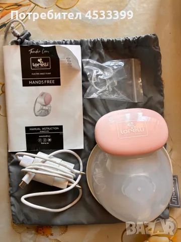 Електрическа помпа за кърма Lorelli - Hands Free, снимка 3 - Помпи за кърма - 55295733