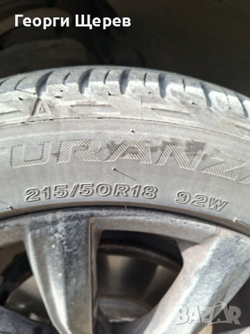 4 Броя Летни Гуми Bridgestone Turanza-215/50/18, снимка 2 - Гуми и джанти - 54304786