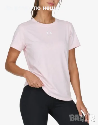UNDER ARMOUR Rival Core Tee Pink Дамска Розова Тениска👕Дамска Блуза С Къс Ръкав Код P2902