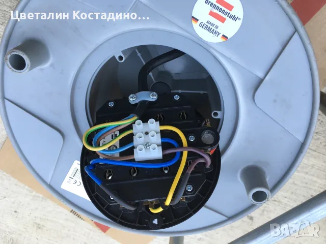 немска макара с удължител на марката "Brennenstuhl" 25M, снимка 4 - Други инструменти - 55636381