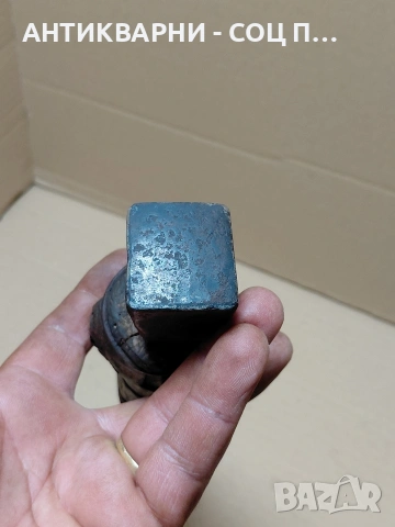 Комплект Соц Стари Ръчно Ковани Чукче С Наковалня За Клепане На Коси 0.870кг. НОМЕР 1243., снимка 5 - Антикварни и старинни предмети - 54840631