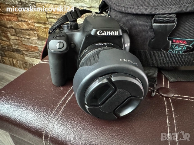 Фотоапарат Canon eos 1000D + обектив, снимка 2 - Фотоапарати - 54669308