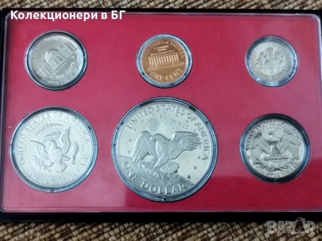 СЕТ С ШЕСТ ❗️PROOF❗️МОНЕТИ - САЩ 1974 ГОДИНА