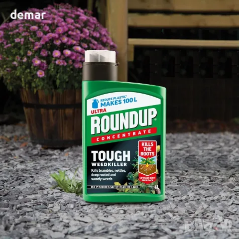 Roundup Tough Weedkiller, концентрат, до 100 литра, 1 литър, снимка 3 - Други - 55527368